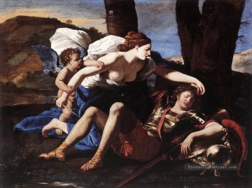 Rinaldo et Armida classique peintre Nicolas Poussin Peinture à l'huile